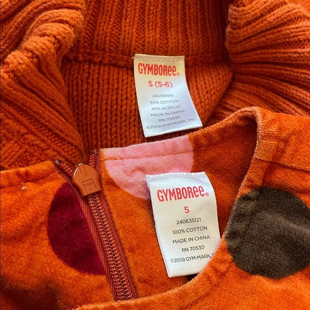 2009 Gymboree “Purrfect Autumn” Jumper & Cardigan Outfit, Size 5
